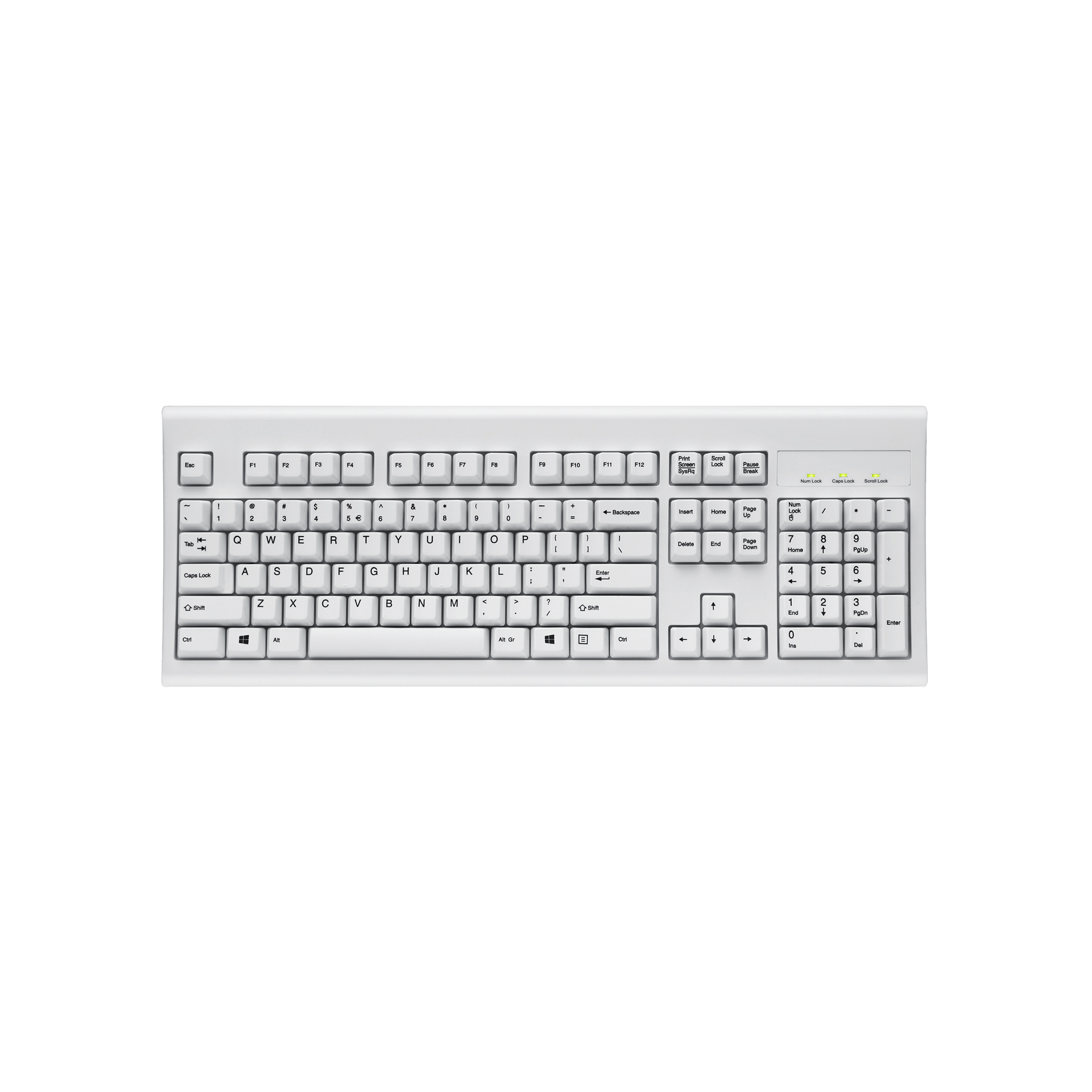PERIBOARD-106 W - Wired White Standard Keyboard - Perixx Europe