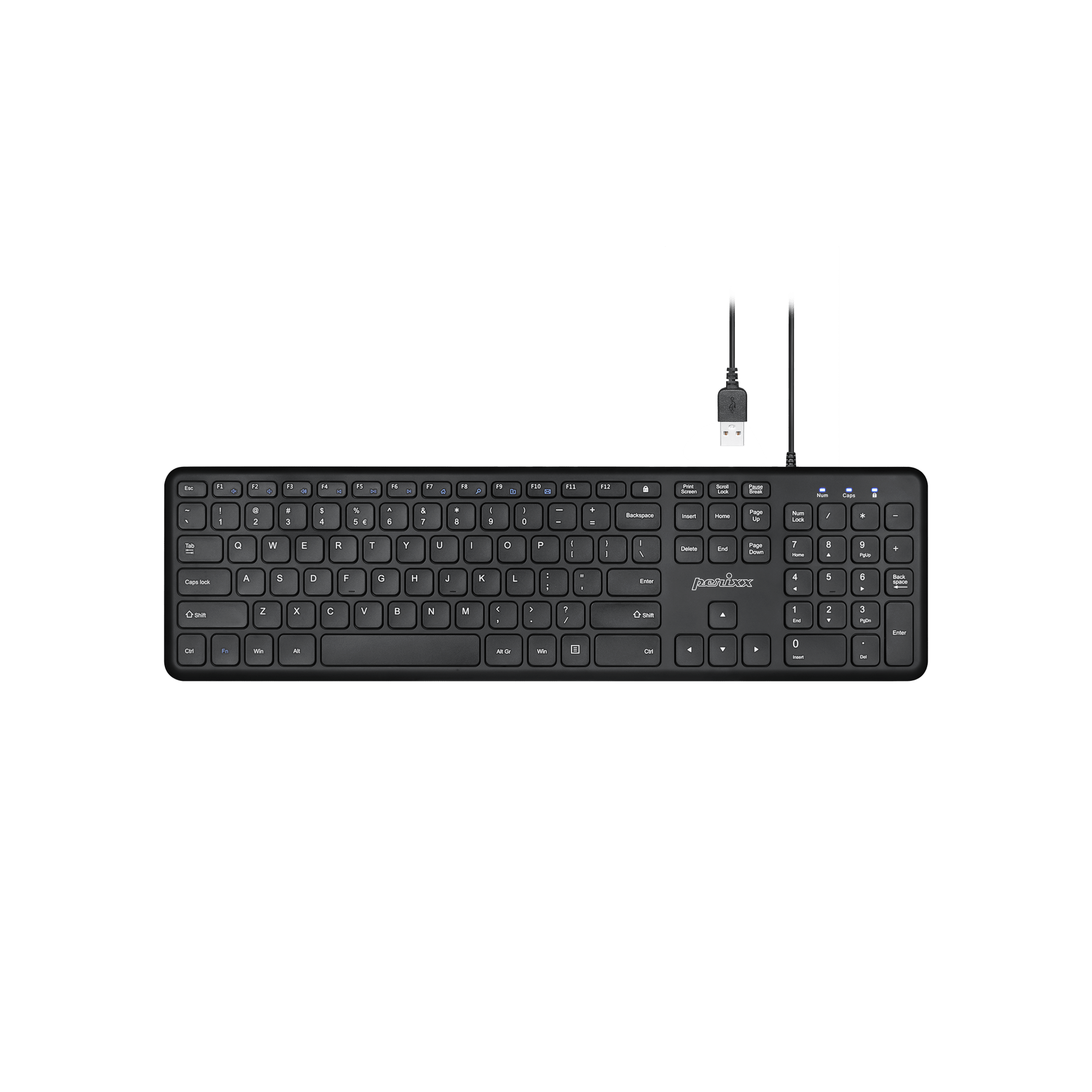 PERIBOARD-210 - Wired Standard Keyboard Scissor Keys - Perixx Europe