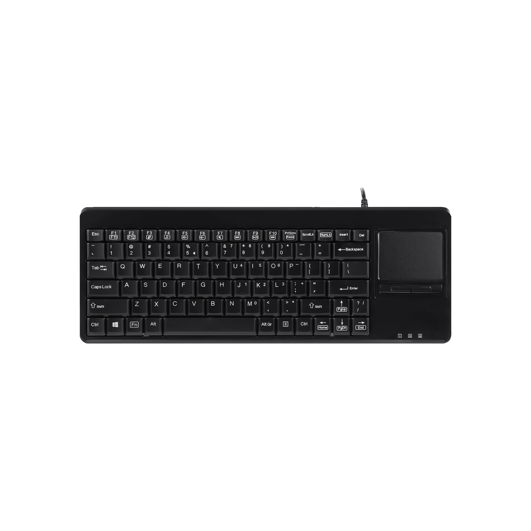 PERIBOARD-515 H PLUS - Wired Touchpad Keyboard 75% Extra USB Ports - Perixx Europe