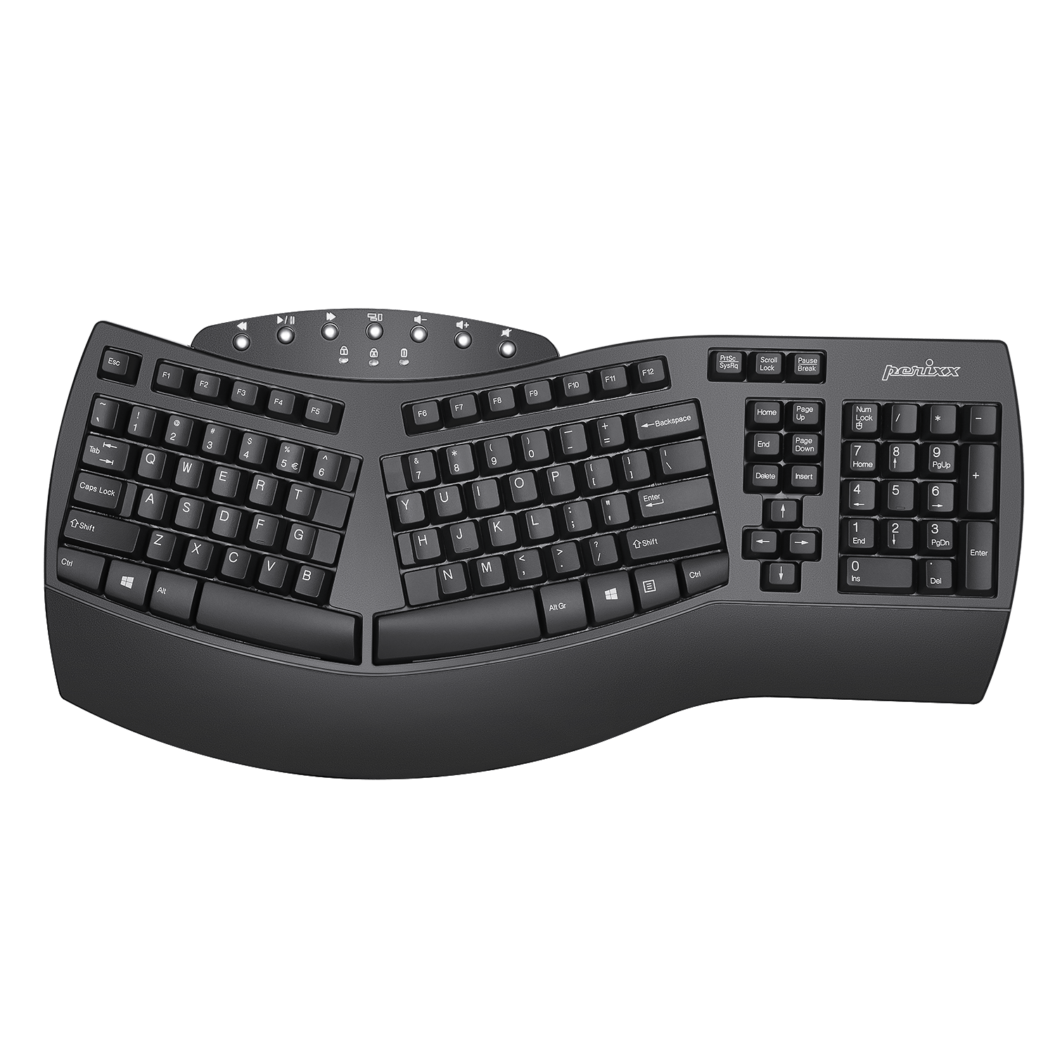 PERIBOARD-612 B - Wireless Ergonomic Keyboard plus Bluetooth Connection - Perixx Europe