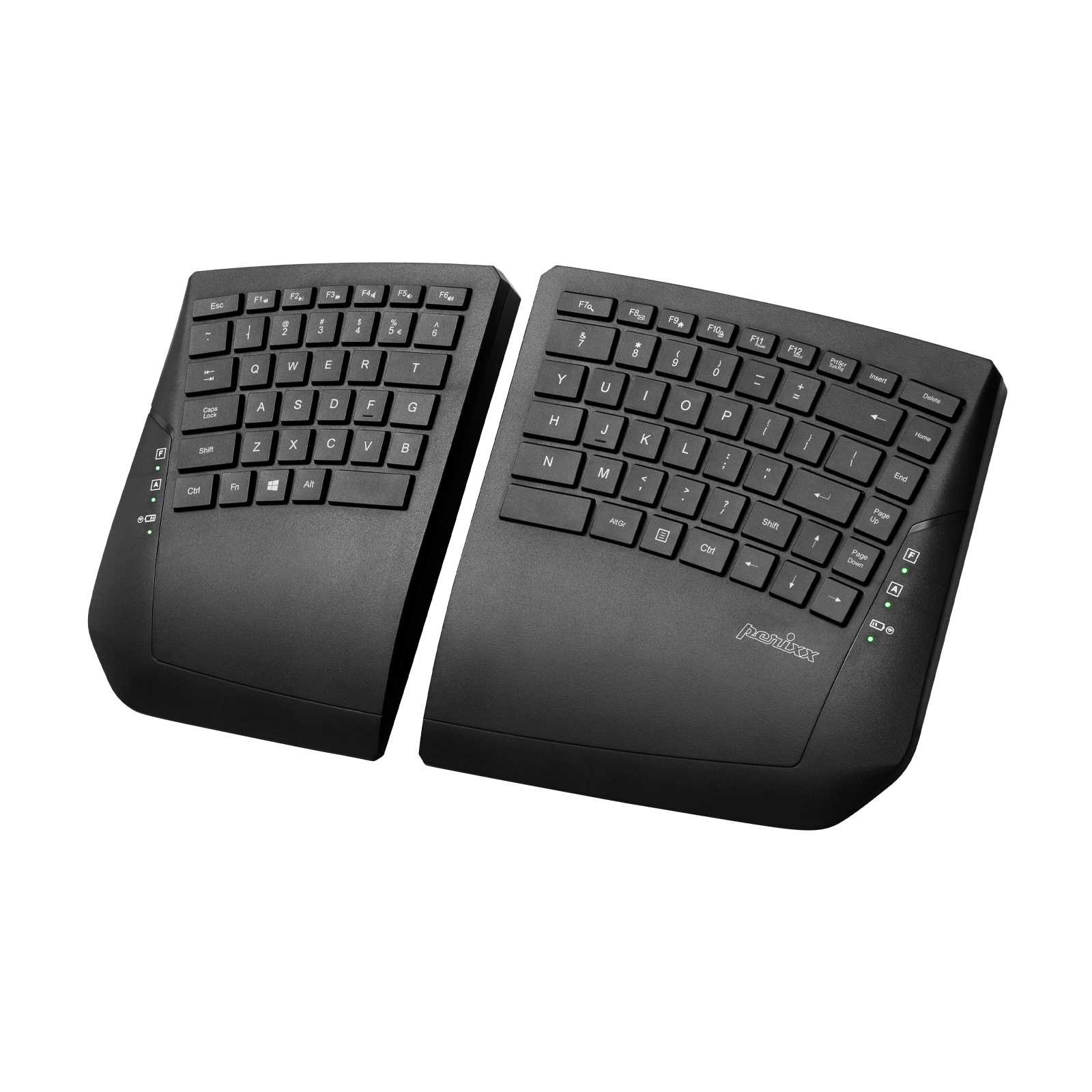 PERIBOARD-624B - Wireless Ergonomic Split Keyboard - Adjustable Tilt Angle - Perixx Europe