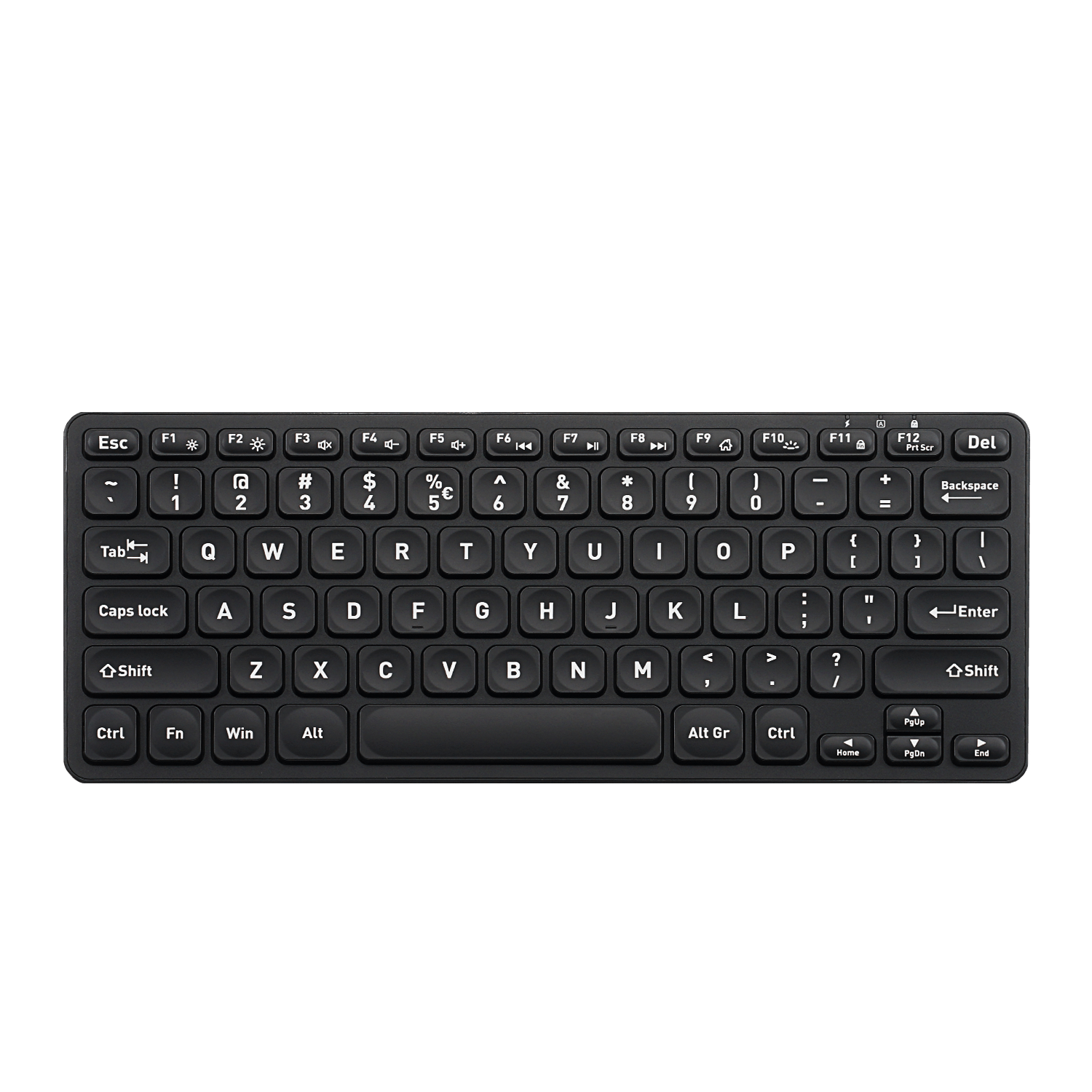 PERIBOARD-732 Wireless Mini Backlit Rechargeable Scissor Keyboard 70% with Large Print Letters - Perixx Europe