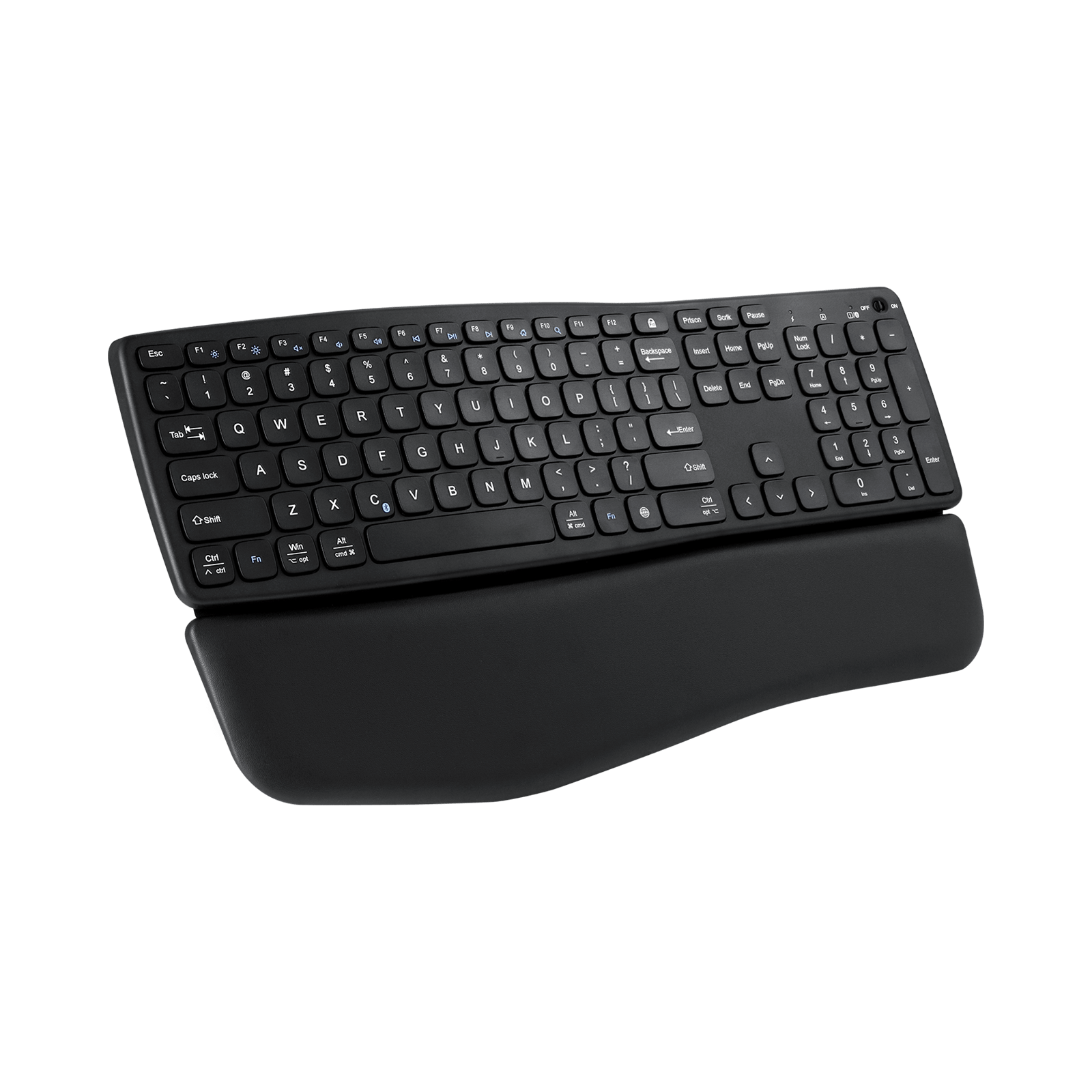 PERIBOARD-813B Slim Bluetooth Ergonomic Keyboard - Ergo Flow - US Layout - Perixx Europe