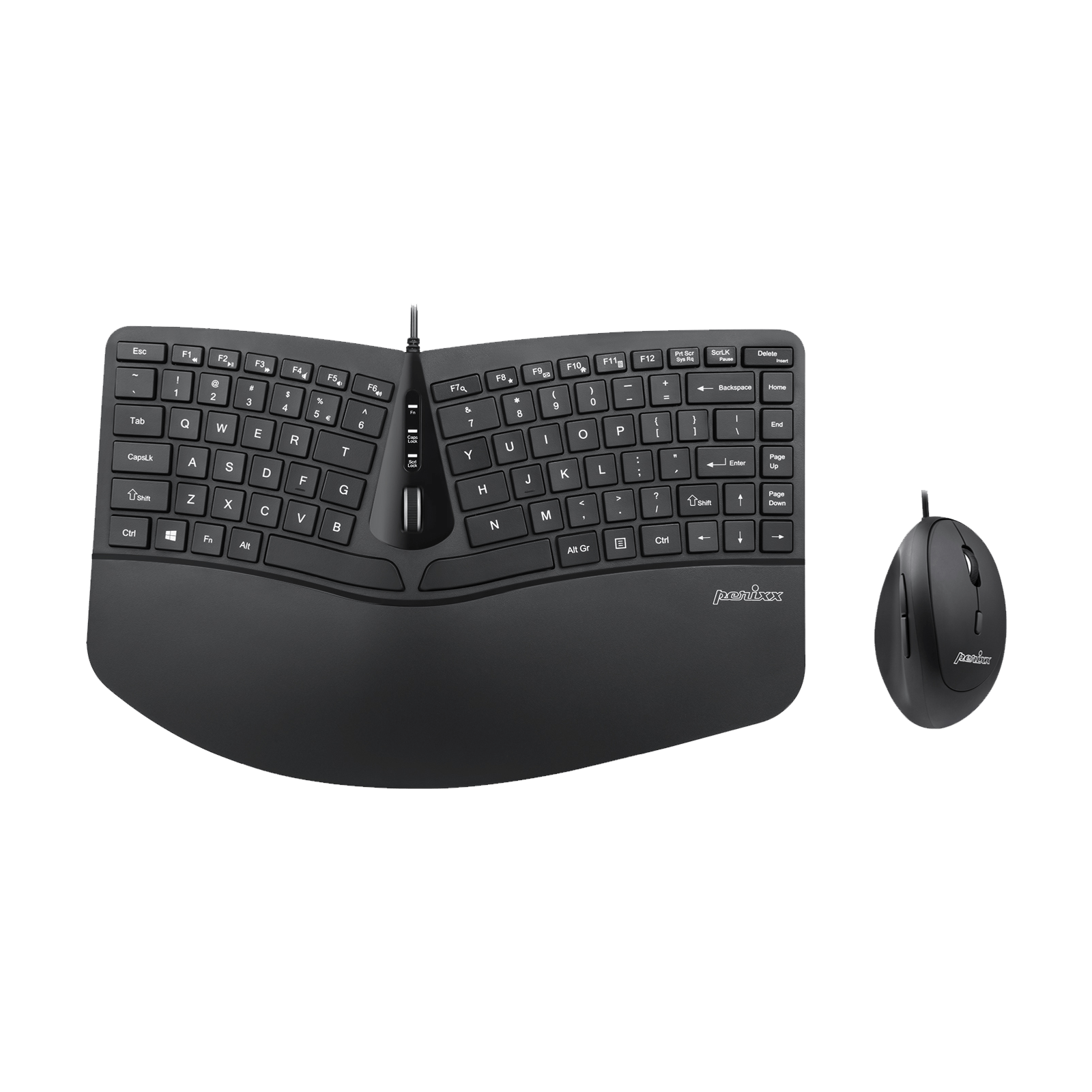 PERIDUO-406 - Wired Ergonomic Combo (75% Keyboard and Vertical Mouse) - Perixx Europe