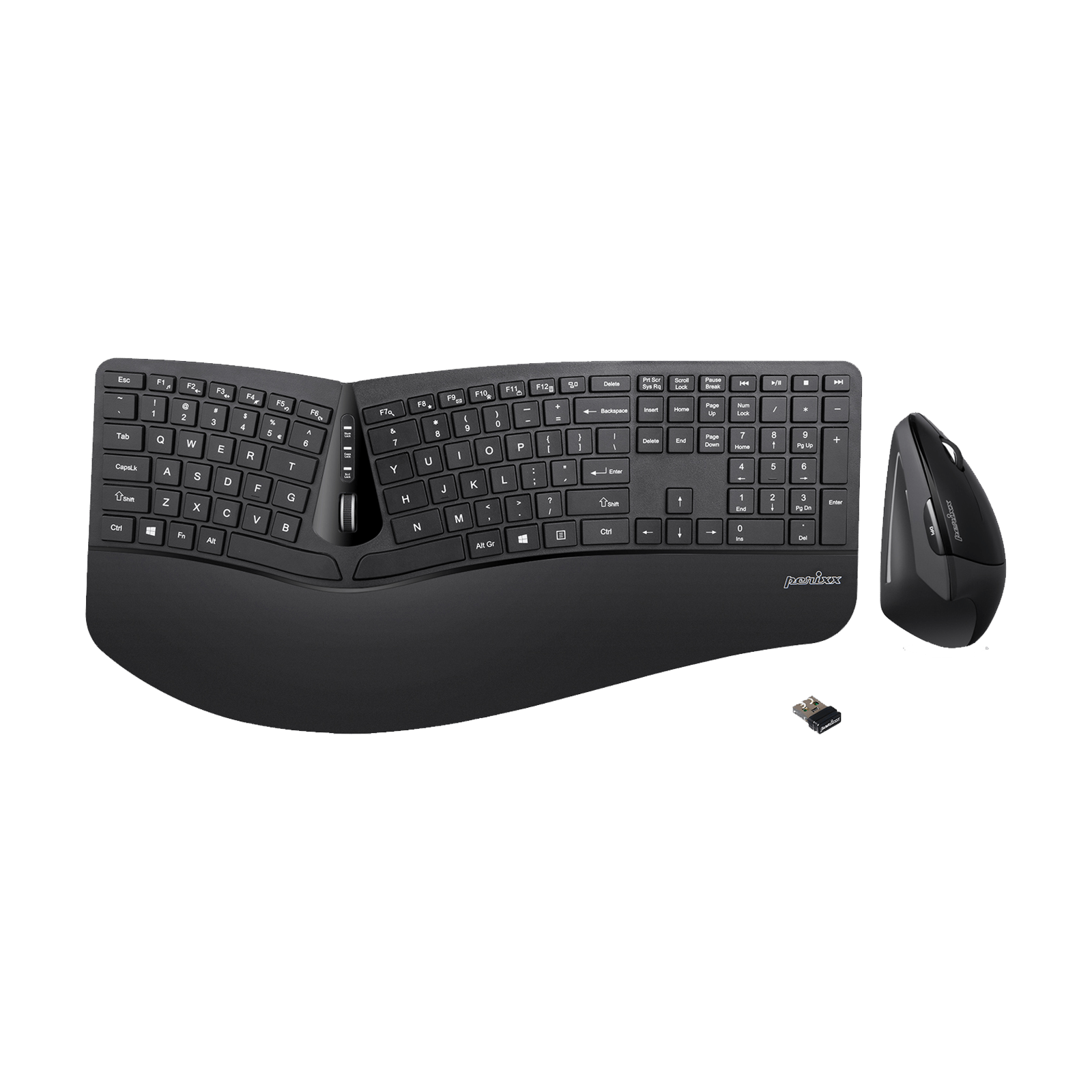 PERIDUO-605 - Wireless Ergonomic Combo (100% Keyboard and Vertical Mouse) - Perixx Europe