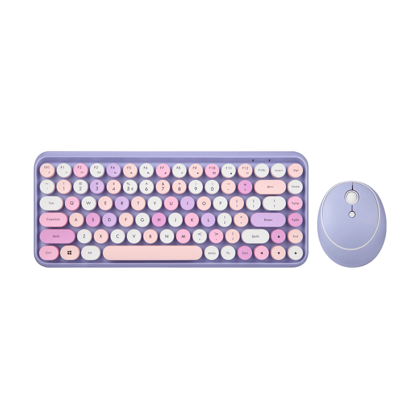 PERIDUO-713 PL - Wireless Vintage Purple Mini Combo (75% Keyboard) - Perixx Europe