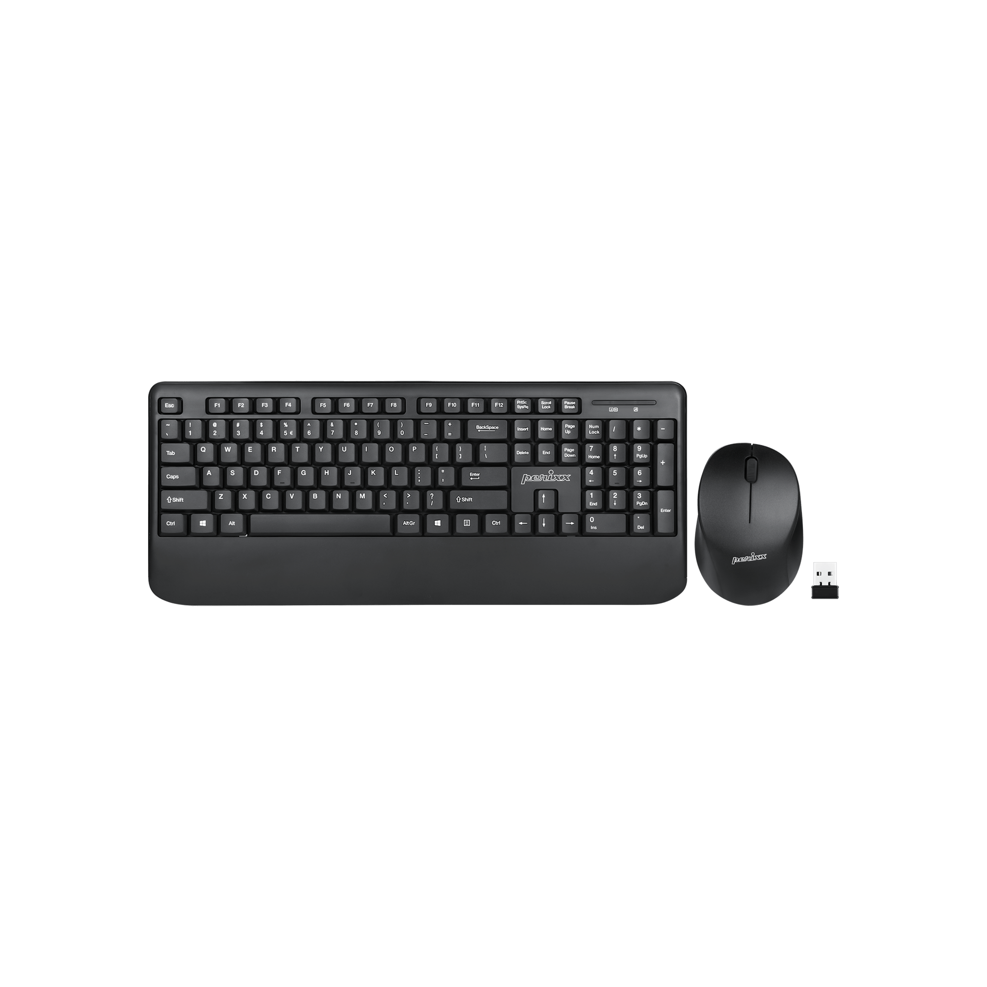 PERIDUO-714 - Wireless Standard Combo with Palm Rest and Quiet Keys - Perixx Europe