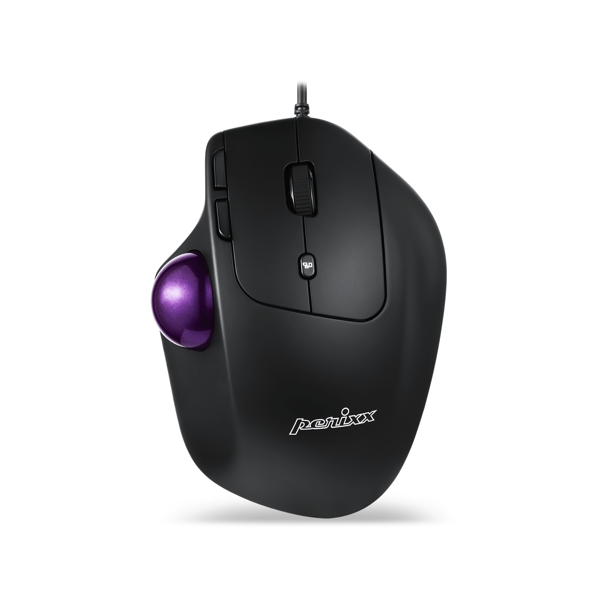 PERIMICE-520 - Wired Ergonomic Vertical Trackball Mouse Adjustable Angle Programmable Buttons - Perixx Europe