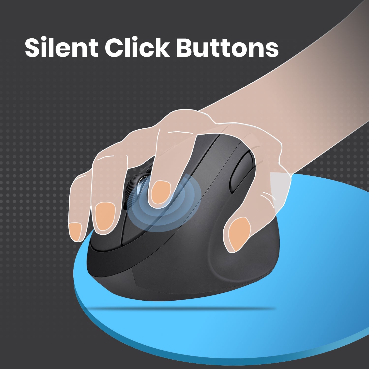 PERIMICE-719 - Wireless Ergonomic Vertical Mouse with Silent Click and Small Design - Perixx Europe