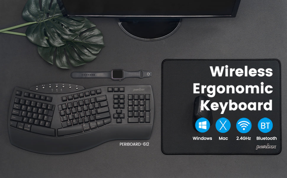 Wireless ergonomic keyboard