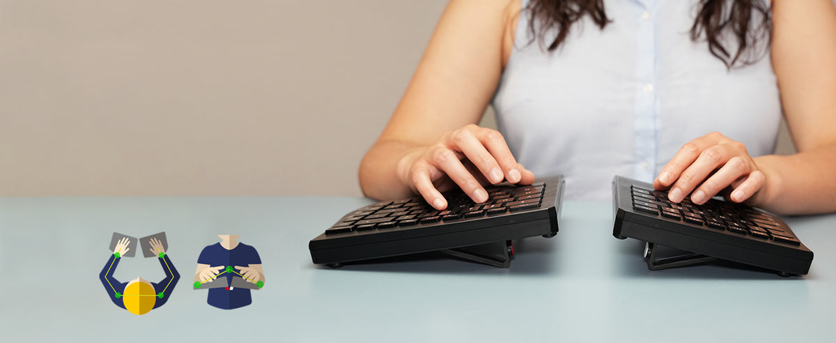 Clavier divisé en angle