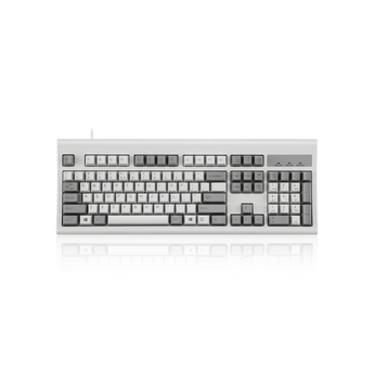 PERIBOARD-106 M - Wired Retro Vintage Grey/White Standard Keyboard - Perixx Europe
