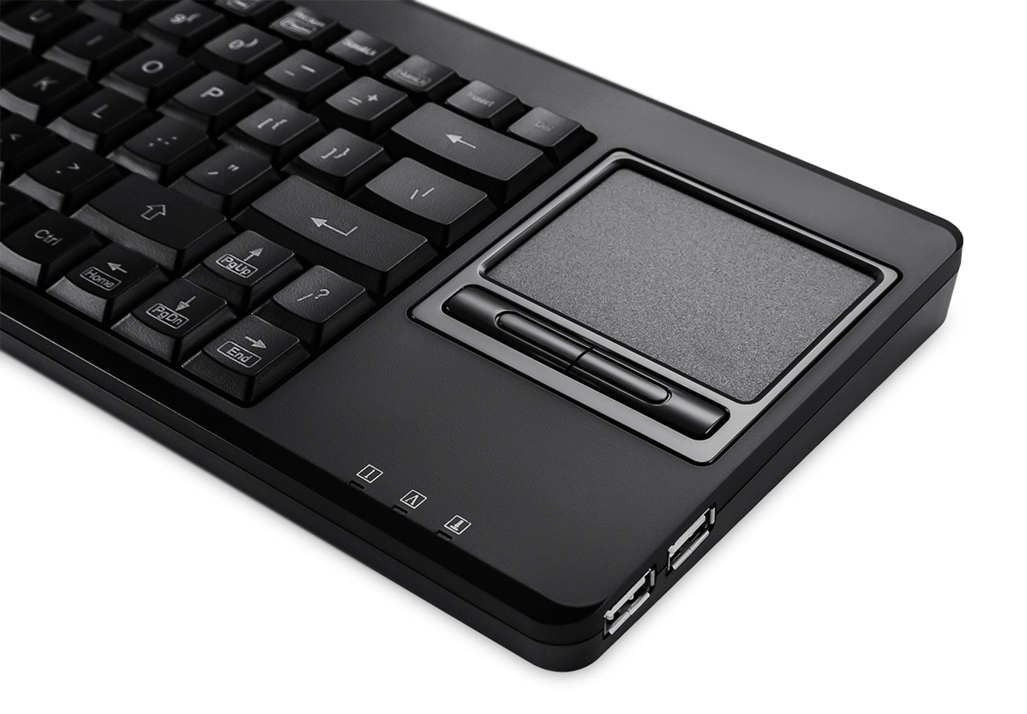 PERIBOARD-315 - Wired Backlit Touchpad Compact Keyboard 75% Extra USB Ports - Perixx Europe