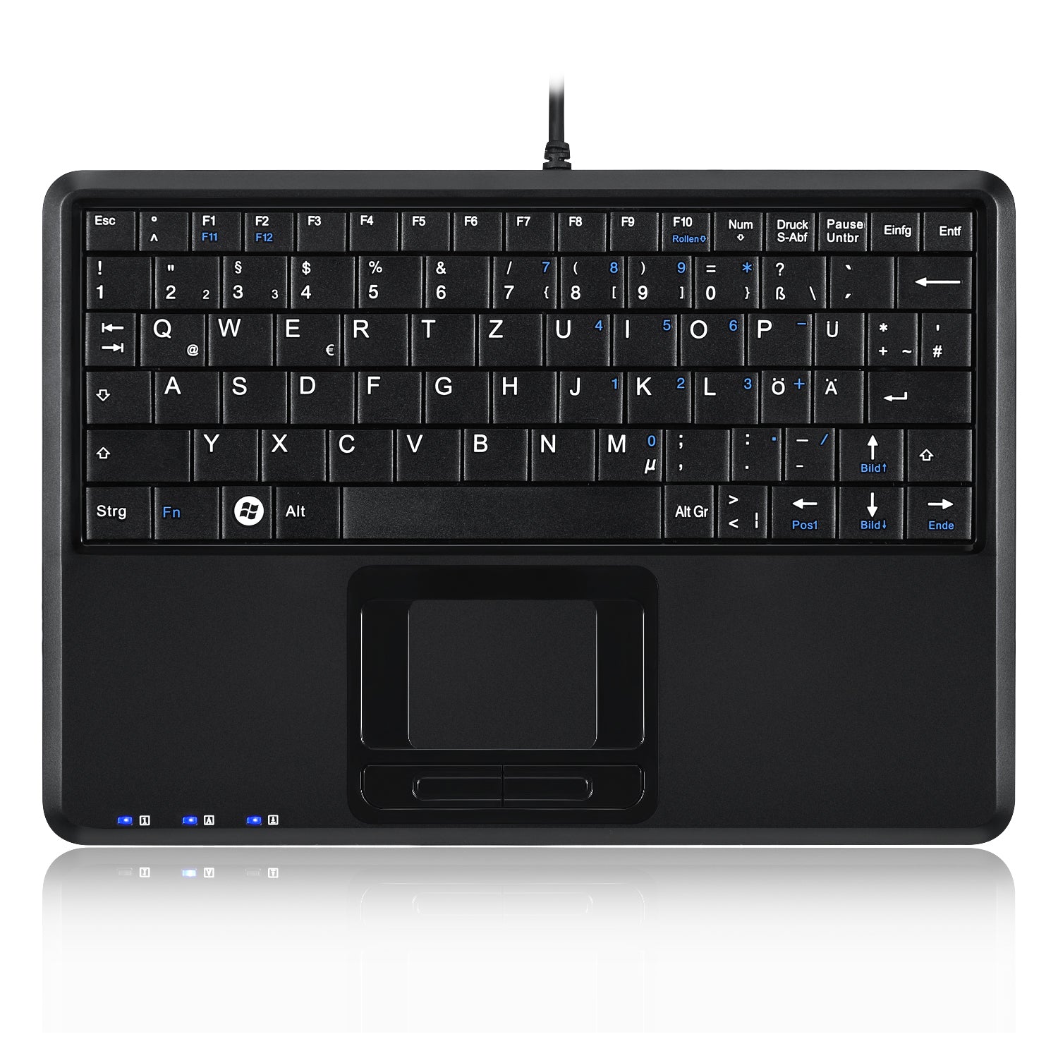 Perixx Periboard 509 Plus Toetsenbord incl. trackball (2 usb poorten - silent keys Perixx Periboard 509 Plus Toetsenbord incl. trackball (2 usb poorten - silent keys
