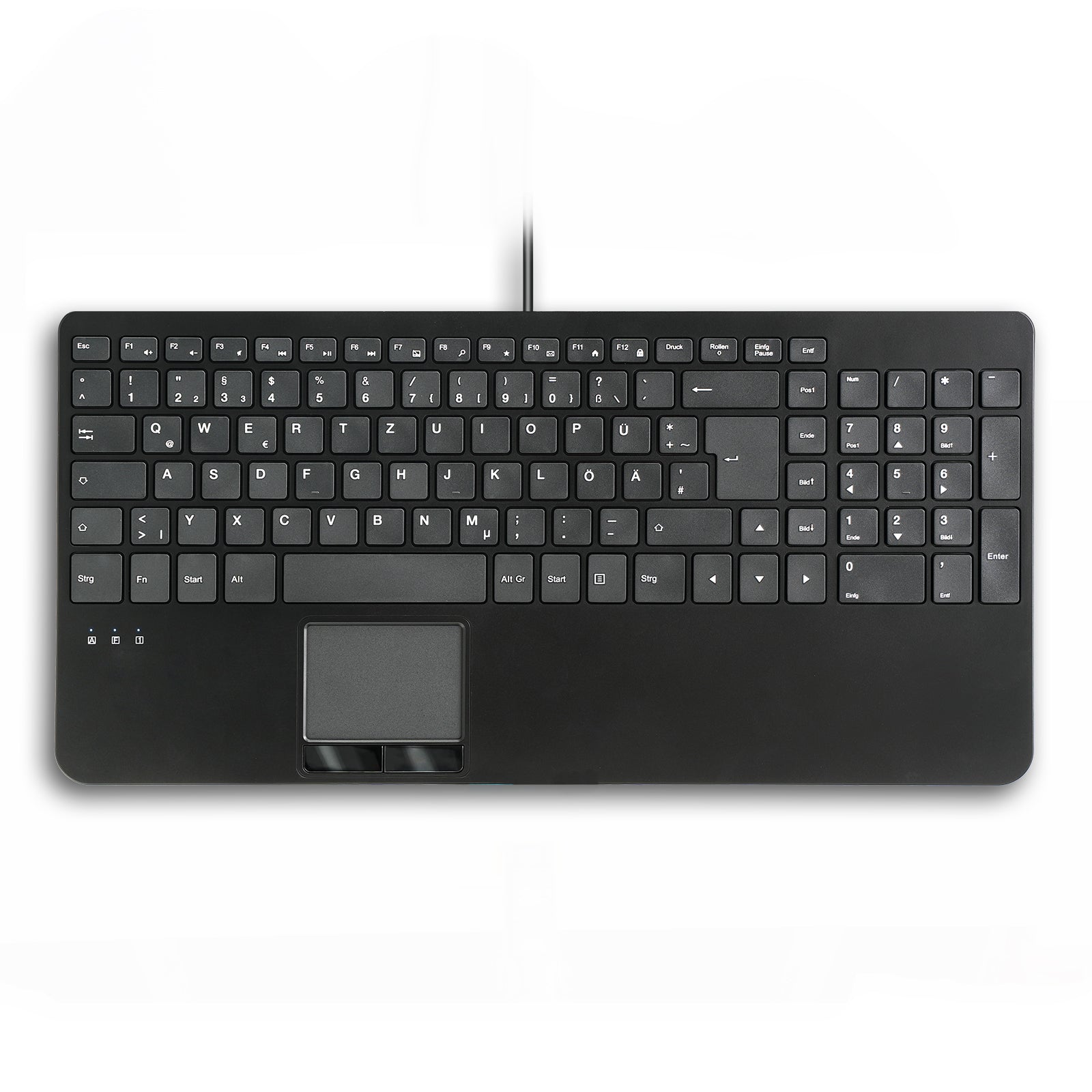 PERIBOARD-534 H Wired Compact US Keyboard with Touchpad & 2 Hubs - Perixx Europe