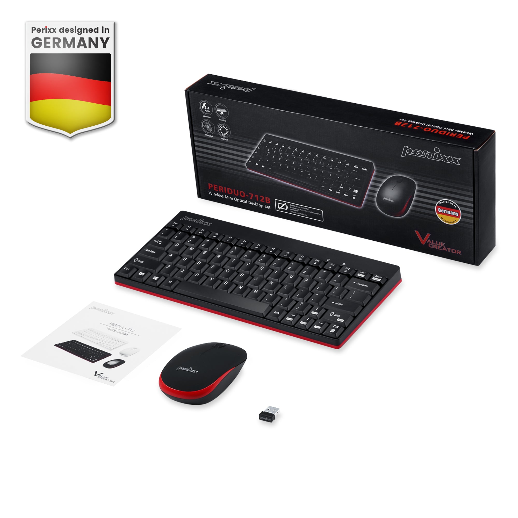 Perixx PERIDUO-712, Mini tastiera e mouse wireless - Mini dimensioni Perixx PERIDUO-712, Mini tastiera e mouse wireless - Mini dimensioni