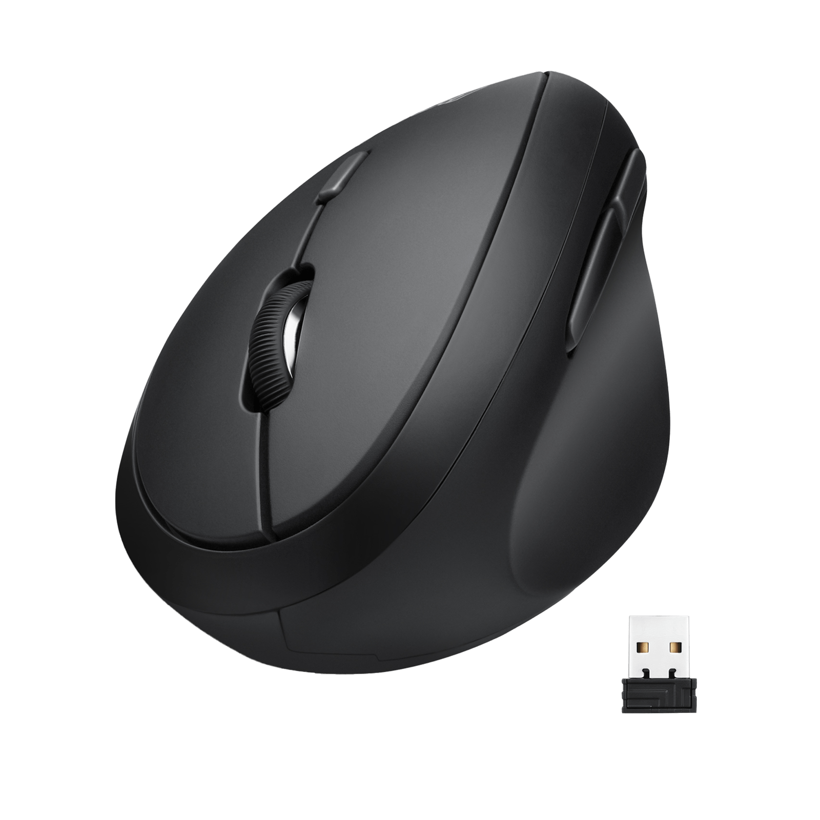PERIMICE-619 - Wireless Ergonomic Vertical Mouse with Silent Click and Small Design- Multi-Device - Perixx Europe