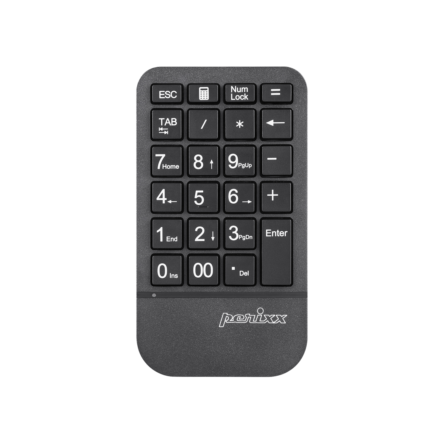 PERIPAD-705 - Wireless Numeric Keypad with Palm Rest Large Print Letters - US Layout - Perixx Europe