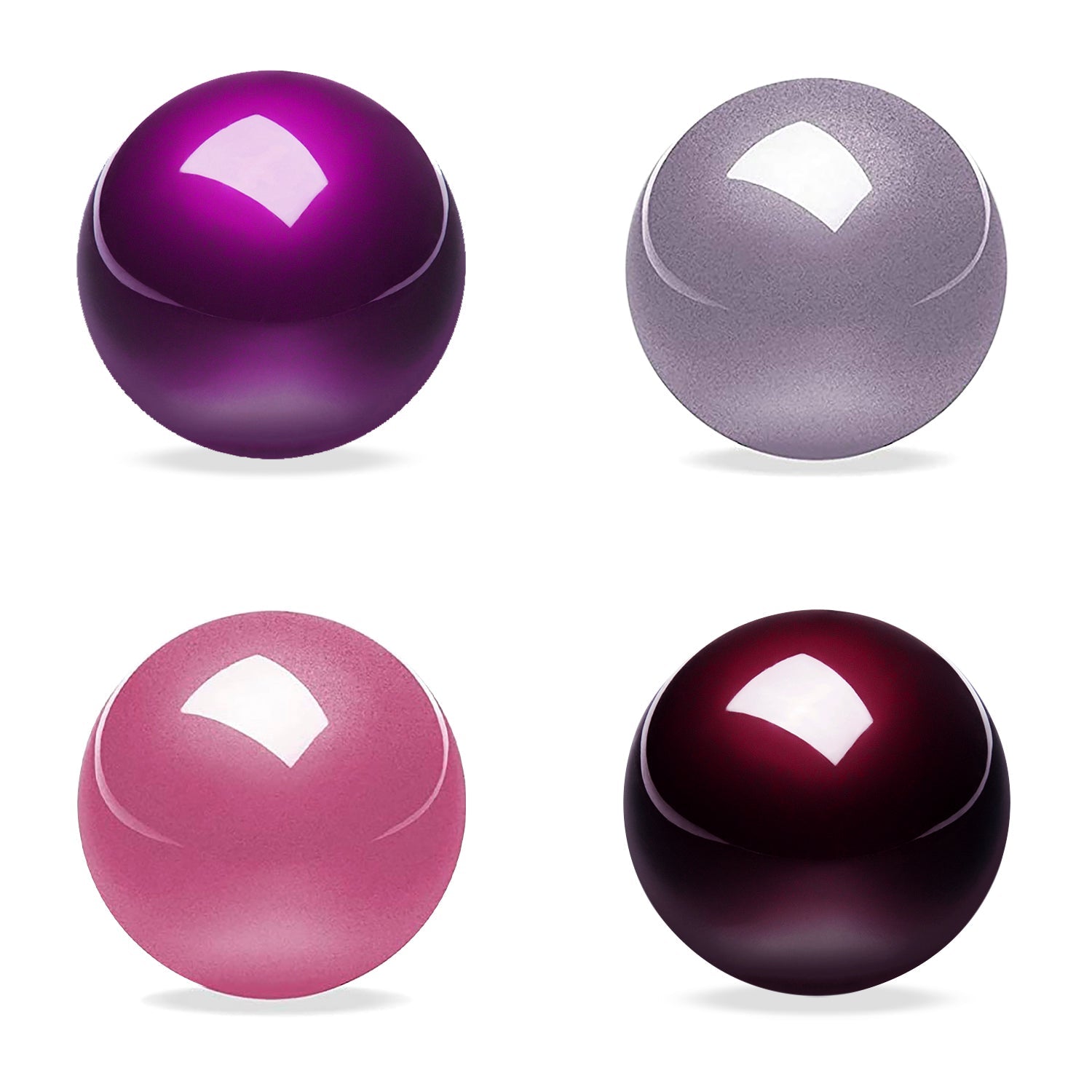 PERIPRO-303 X4A - Glossy 34mm Trackball Pack (Red, Purple, Pink, Lavender) - Perixx Europe