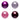 PERIPRO-303 X4A - Glossy 34mm Trackball Pack (Red, Purple, Pink, Lavender) - Perixx Europe