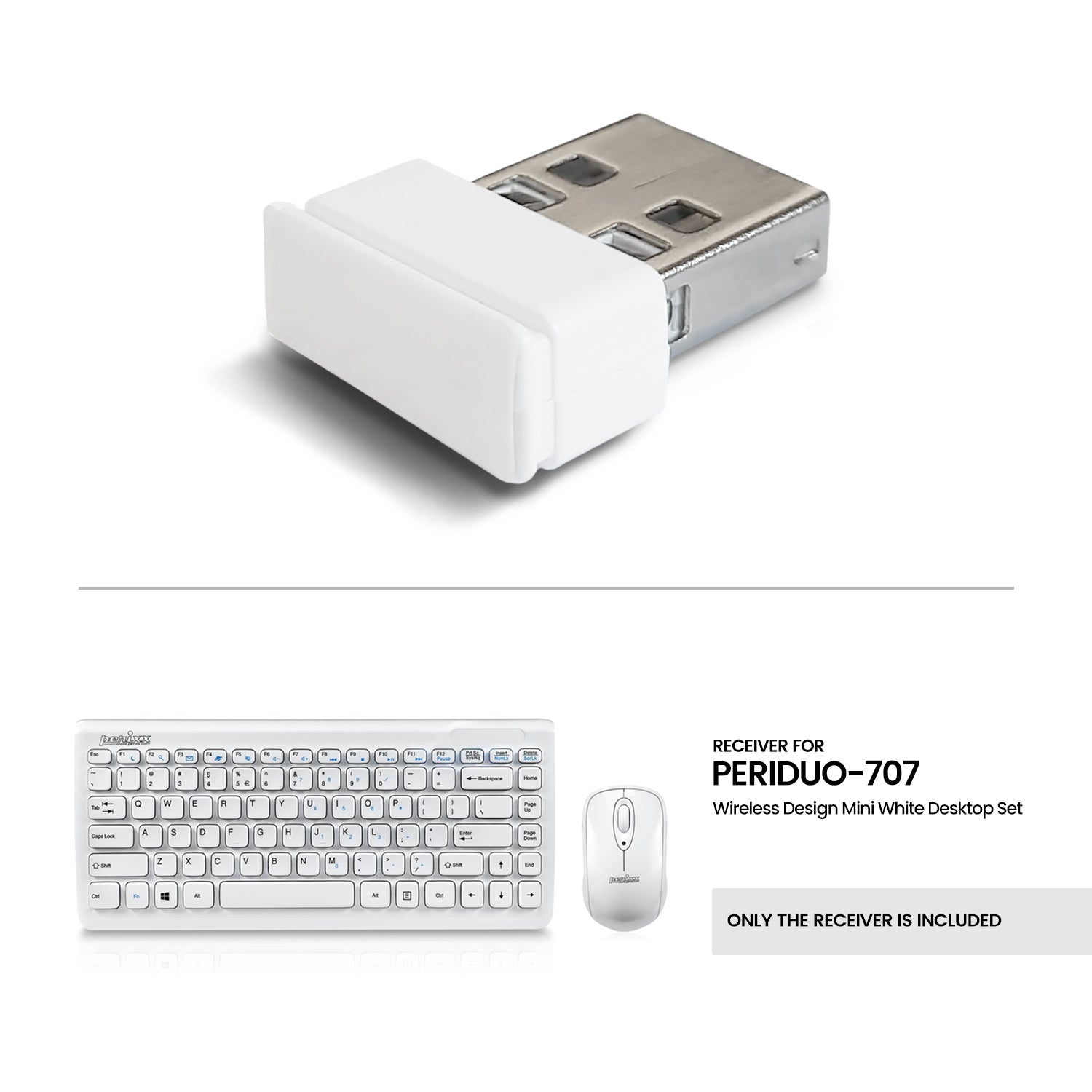 USB dongle receiver for PERIDUO-707-white - Perixx Europe
