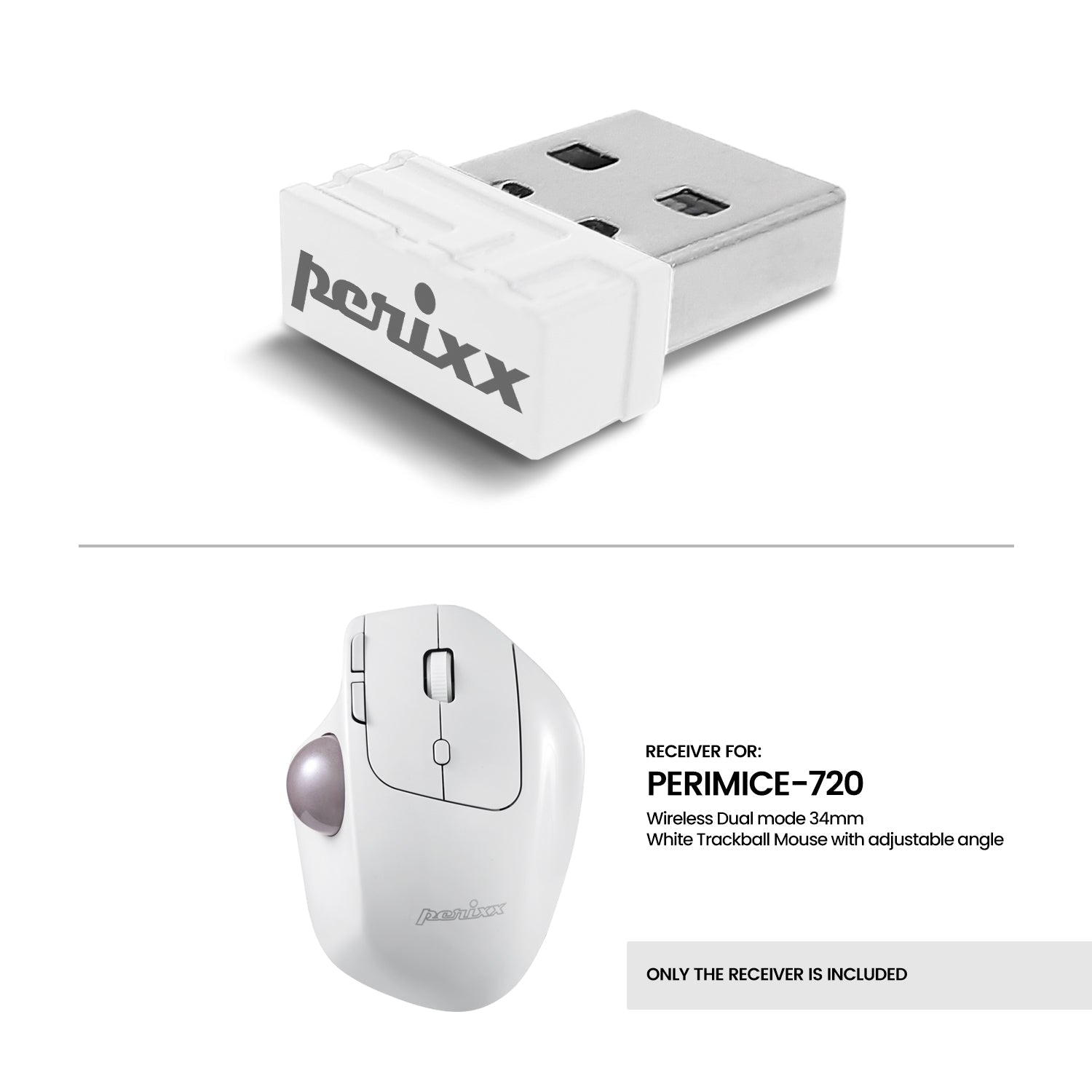 USB dongle receiver for PERIMICE-720-White - Perixx Europe