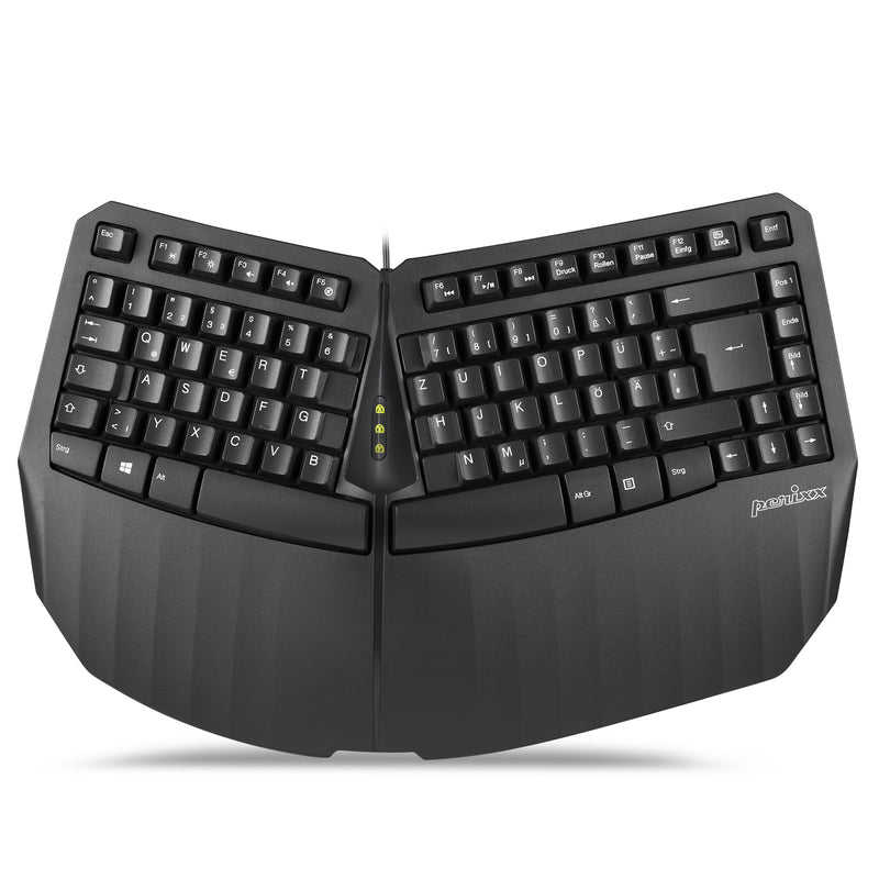 PERIBOARD-413 B - Wired Mini 75% Ergonomic Keyboard in DE layout.