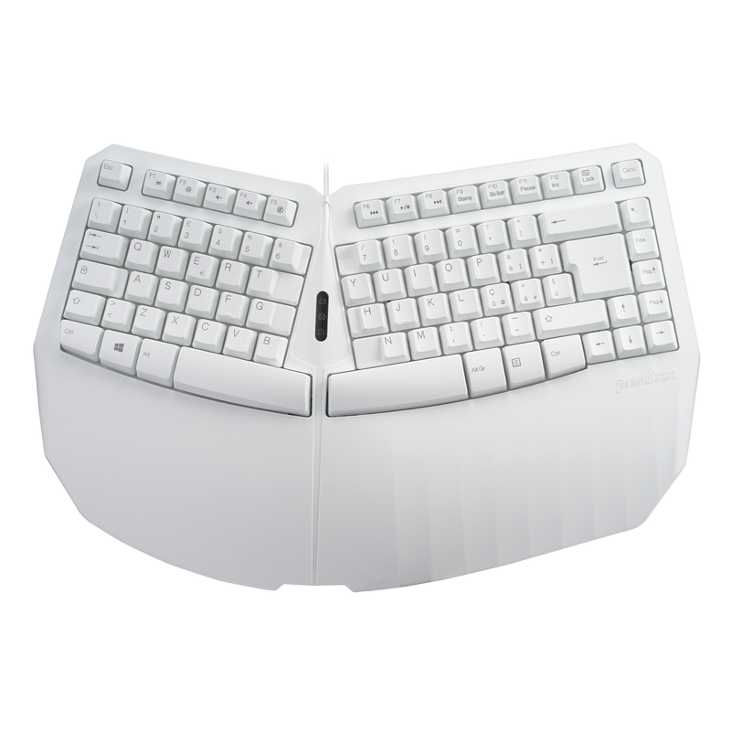 PERIBOARD-413 W - Wired Compact White Ergonomic Keyboard 75%