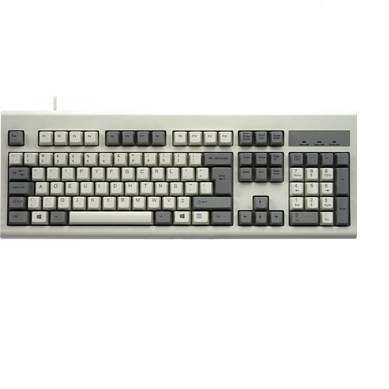 PERIBOARD-106 M - Wired Retro Vintage Grey/White Standard Keyboard
