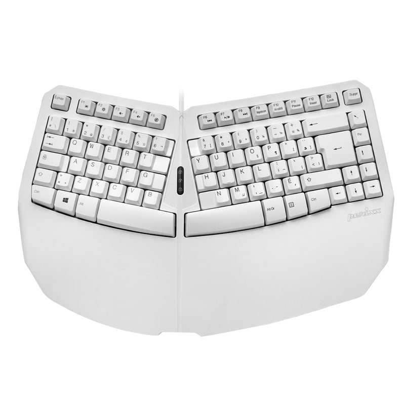 PERIBOARD-413 W - Wired Compact White Ergonomic Keyboard 75%