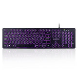 PERIBOARD-317R - Wired Backlit Standard Keyboard with Rounded Keys