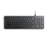 PERIBOARD-215 B , Wired Keyboard, Ultra Slim Scissor Keys, Standard USB and USB-C Passthrough, Black
