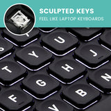 PERIBOARD-332 Wired Mini Backlit Scissor Keyboard 70% with sculpted, laptop-like keys