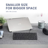 PERIBOARD-432 Wired Mini Scissor Keyboard 70% with Quiet Keys and Large Print Letters. Smaller size for bigger space.