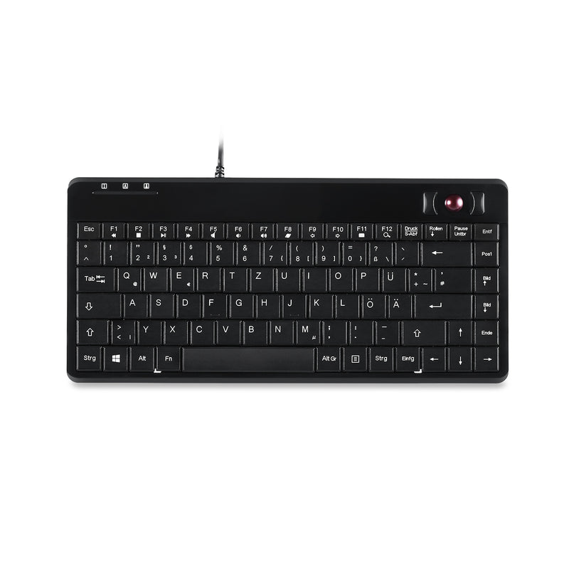 PERIBOARD-505 H PLUS - Wired Mini Trackball Keyboard 75% in DE layout