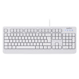 PERIBOARD-517 W - Wired White Waterproof and Dustproof Keyboard 100% in DE layout.
