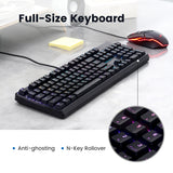 Perixx PX-5300 Wired Backlit Mechanical Gaming Keyboard 100%. Anti-ghosting N-Key rollover.