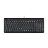 PERIBOARD-320 - Backlit Compact Trackball Keyboard (75% plus numpad) with no manufacturer mark.