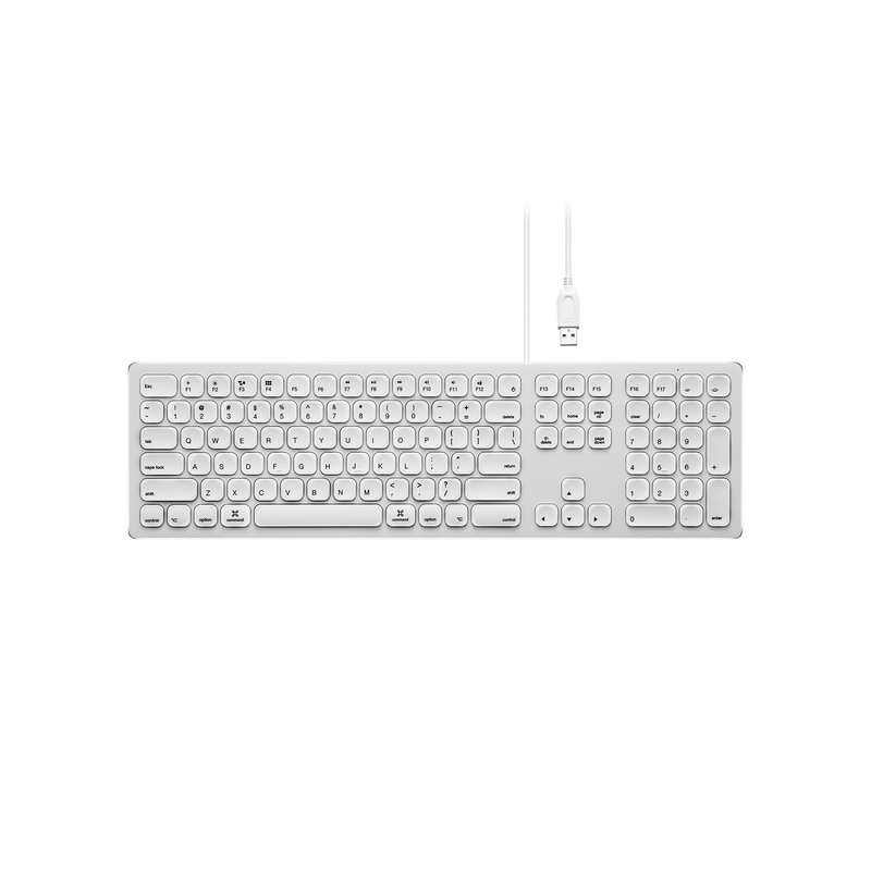 PERIBOARD-325 - Wired Backlit Mac Keyboard Quiet key extra USB ports with no manufacturer mark