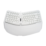 PERIBOARD-413 W - Wired Mini White Ergonomic Keyboard 75% in DE layout.