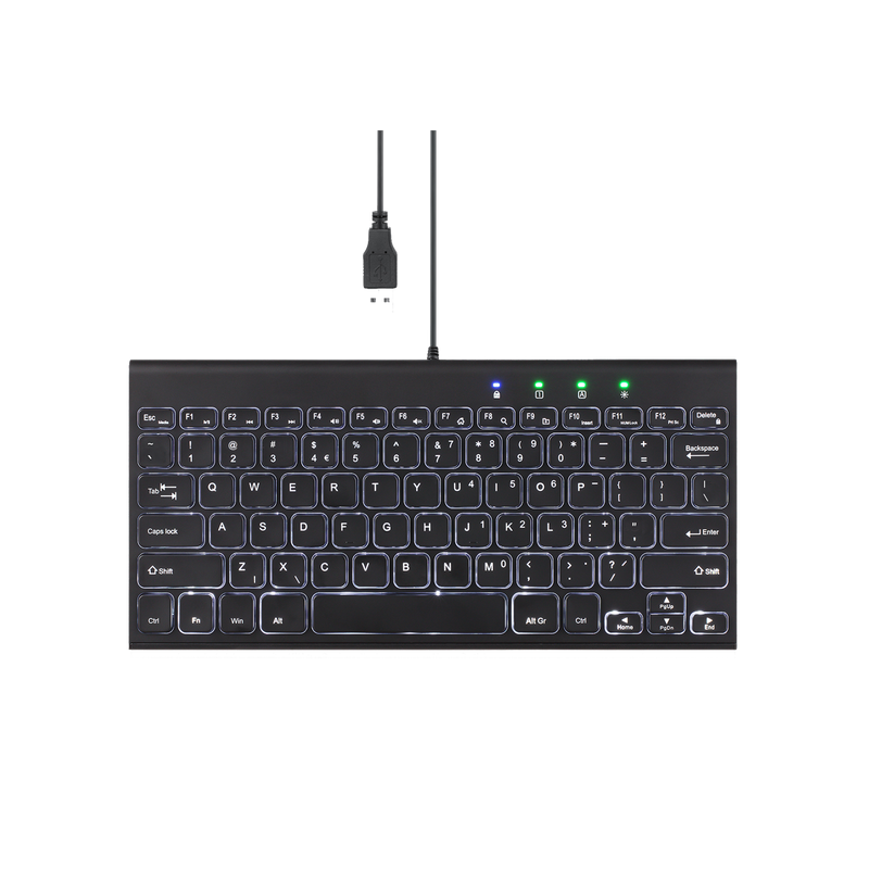 PERIBOARD-429 - Wired 70% Mini Backlit Keyboard Quiet Scissor Key