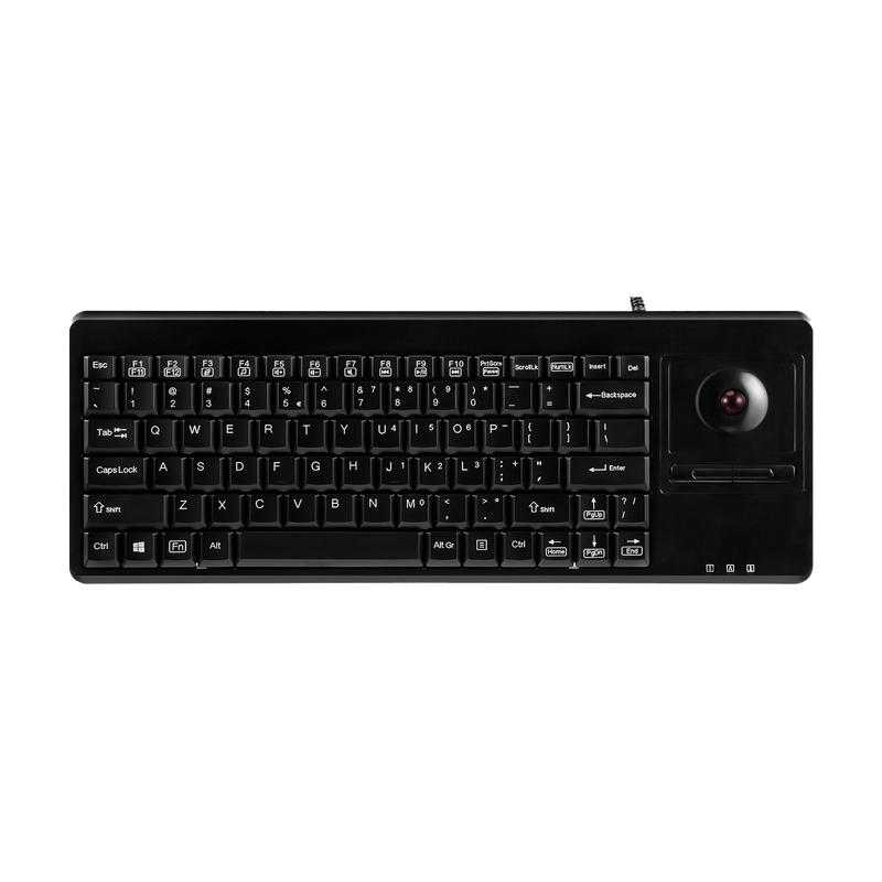 PERIBOARD-514 H PLUS - Wired Mini Trackball Keyboard 75% extra USB ports