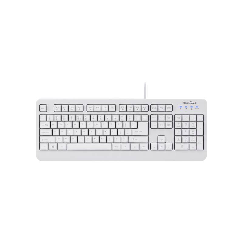 PERIBOARD-517 W - Wired White Waterproof and Dustproof Keyboard 100%.