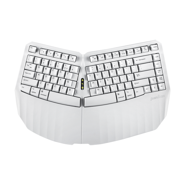 PERIBOARD-613 W - Wireless White Ergonomic Keyboard 75% plus Bluetooth Connection
