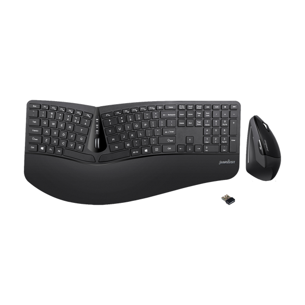 PERIDUO-605 - Wireless Ergonomic Combo (vertical mouse and 100% keyboard)