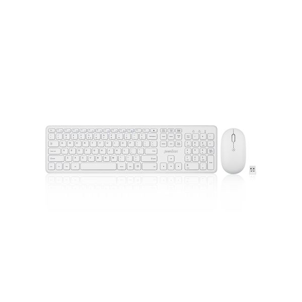 PERIDUO-610 W -  Wireless White Scissor Key Combo Quiet Keys and Click