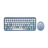 PERIDUO-713 BL - Wireless Vintage Blue Mini Combo (75% keyboard) in UK layout.