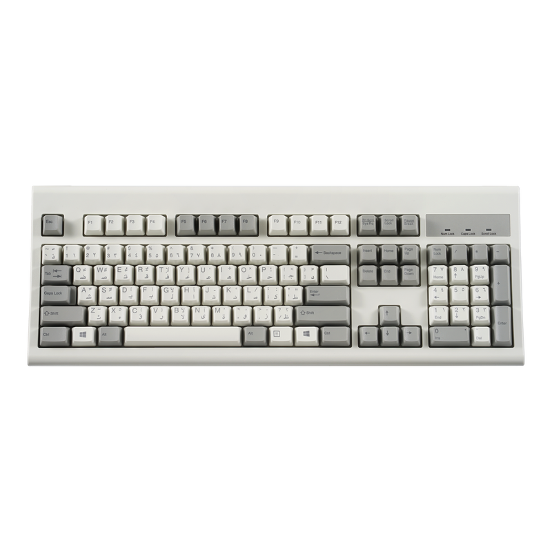 PERIBOARD-106 M - Wired Retro Vintage Grey/White Standard Keyboard