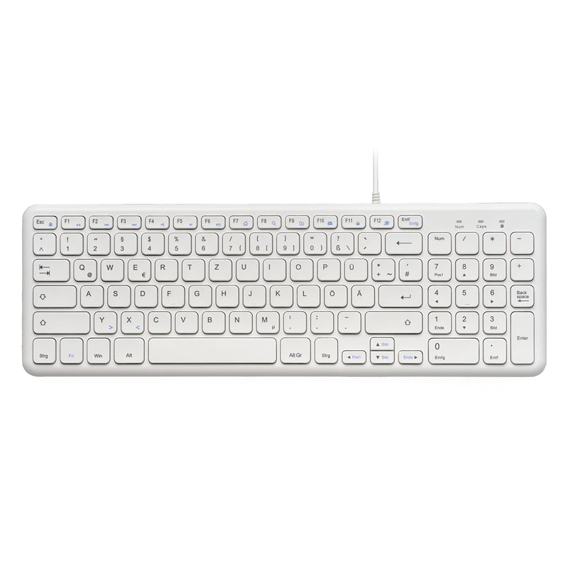 PERIBOARD-213 W - Wired White Compact 90% Keyboard Scissor Keys