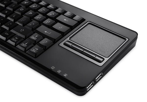 PERIBOARD-315 - Wired Backlit Touchpad Compact Keyboard 75% Extra USB Ports. Replaced numpad with touchpad.
